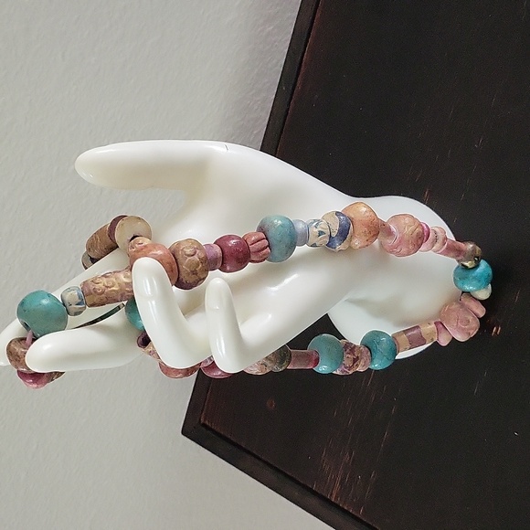 Unique Multi Color Beaded Necklace - Picture 6 of 6